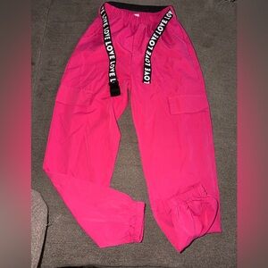 NWOT 🖤💗 SHEIN Tween Letter Tape Flap Pants – NWOT – 11/12Y 💗🖤